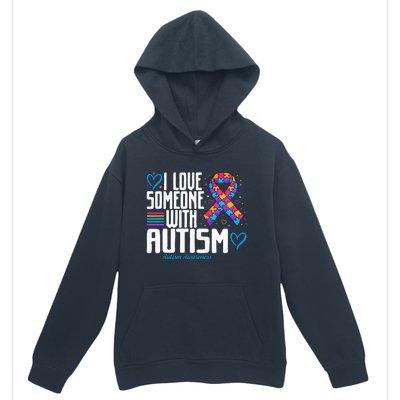 Blue Autism tee I love Someone with Autism Awareness Urban Pullover Hoodie