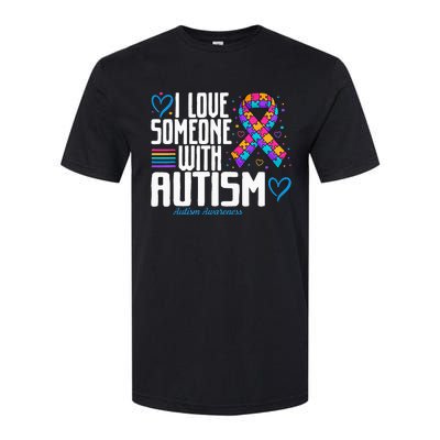 Blue Autism tee I love Someone with Autism Awareness Softstyle CVC T-Shirt