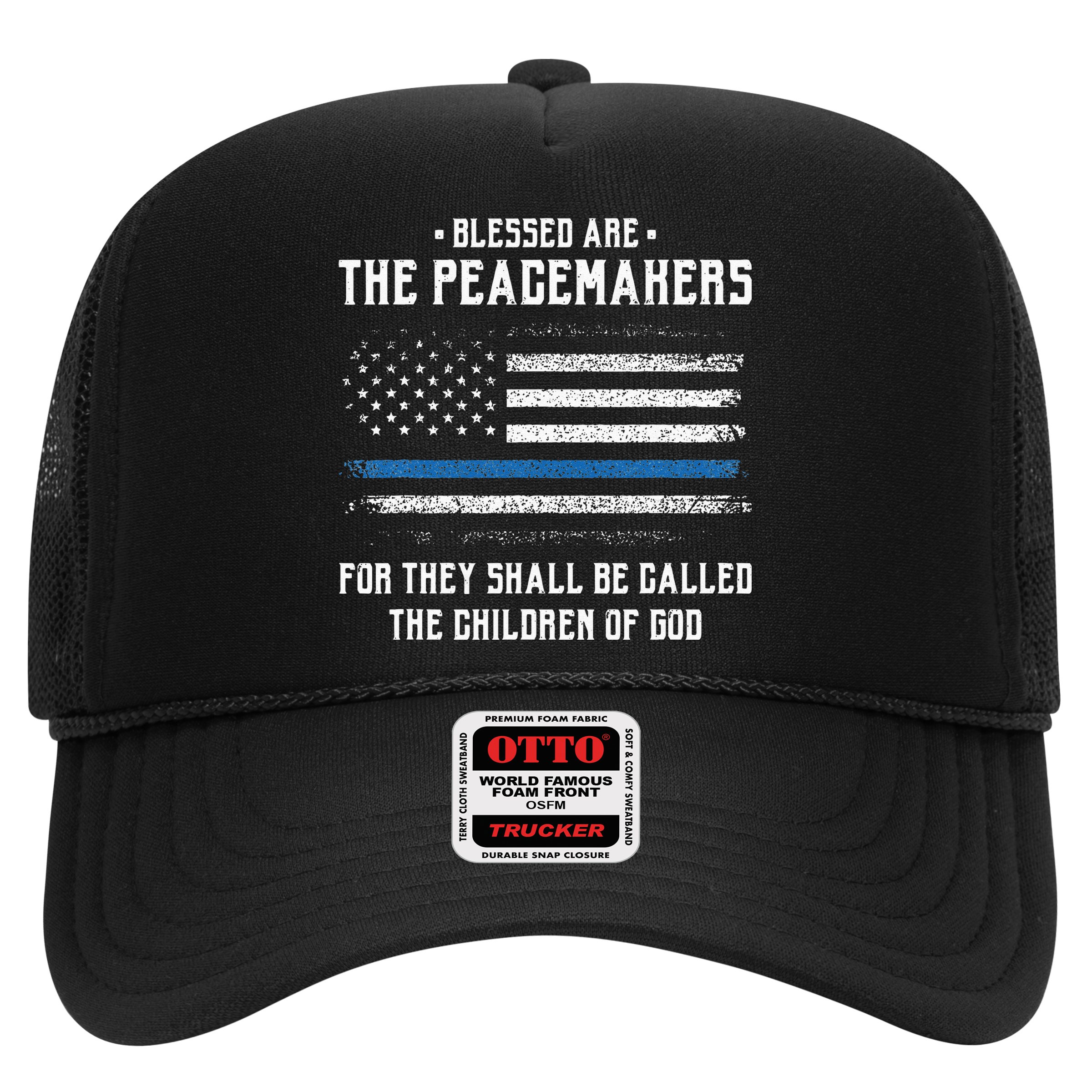 Blessed Are The Peacemakers Blue Line Police Cop Hat