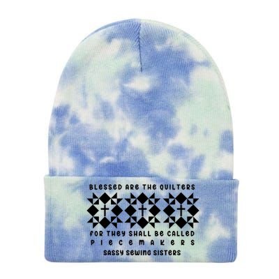 Blessed Are The Quilters Lover Tie Dye 12in Knit Beanie