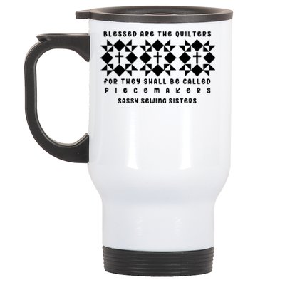 Blessed Are The Quilters Lover Stainless Steel Travel Mug