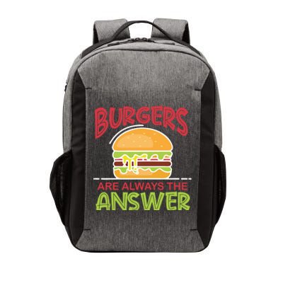 Burgers Are The Answer Bbq Hamburger Cookout Meat Eater Gift Vector Backpack