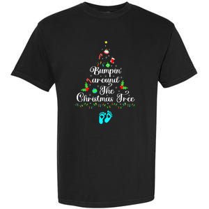 Bumpin Around The Christmas Tree Pregnancy Reveal Parentstobe Adult Humor Garment-Dyed Heavyweight T-Shirt