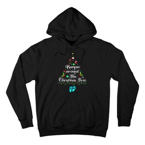 Bumpin Around The Christmas Tree Pregnancy Reveal Parentstobe Adult Humor Hoodie