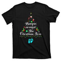 Bumpin Around The Christmas Tree Pregnancy Reveal Parentstobe Adult Humor T-Shirt