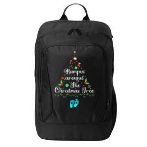 Bumpin Around The Christmas Tree Pregnancy Reveal Parentstobe Adult Humor City Backpack