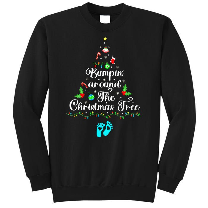 Bumpin Around The Christmas Tree Pregnancy Reveal Parentstobe Adult Humor Tall Sweatshirt