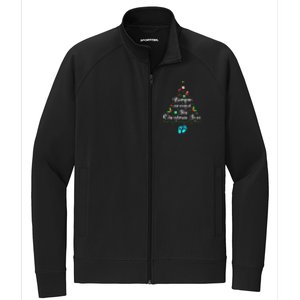 Bumpin Around The Christmas Tree Pregnancy Reveal Parentstobe Adult Humor Stretch Full-Zip Cadet Jacket