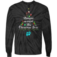 Bumpin Around The Christmas Tree Pregnancy Reveal Parentstobe Adult Humor Tie-Dye Long Sleeve Shirt