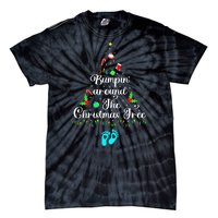 Bumpin Around The Christmas Tree Pregnancy Reveal Parentstobe Adult Humor Tie-Dye T-Shirt