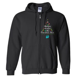 Bumpin Around The Christmas Tree Pregnancy Reveal Parentstobe Adult Humor Full Zip Hoodie