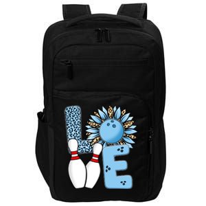 Bowling Alley T Shirts, Love Bowling Ally Leopard Sunflower Sports Ball Impact Tech Backpack