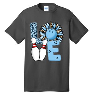 Bowling Alley T Shirts, Love Bowling Ally Leopard Sunflower Sports Ball Tall T-Shirt