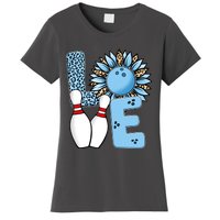 Bowling Alley T Shirts, Love Bowling Ally Leopard Sunflower Sports Ball Women's T-Shirt