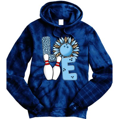 Bowling Alley T Shirts, Love Bowling Ally Leopard Sunflower Sports Ball Tie Dye Hoodie