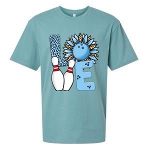 Bowling Alley T Shirts, Love Bowling Ally Leopard Sunflower Sports Ball Sueded Cloud Jersey T-Shirt