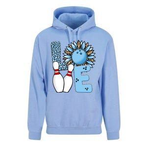 Bowling Alley T Shirts, Love Bowling Ally Leopard Sunflower Sports Ball Unisex Surf Hoodie