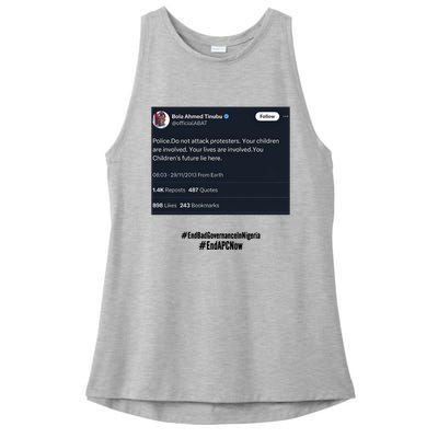 Bola Ahmed Tinubu Ladies PosiCharge Tri-Blend Wicking Tank