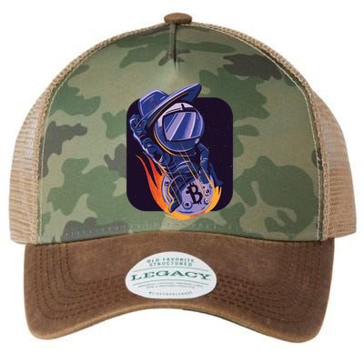 Bitcoin Astronaut To The Moon Legacy Tie Dye Trucker Hat