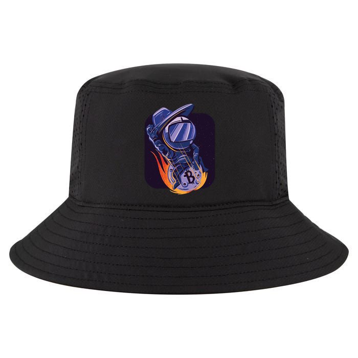 Bitcoin Astronaut To The Moon Cool Comfort Performance Bucket Hat