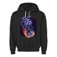 Bitcoin Astronaut To The Moon Garment-Dyed Fleece Hoodie