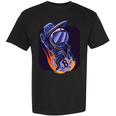Bitcoin Astronaut To The Moon Garment-Dyed Heavyweight T-Shirt