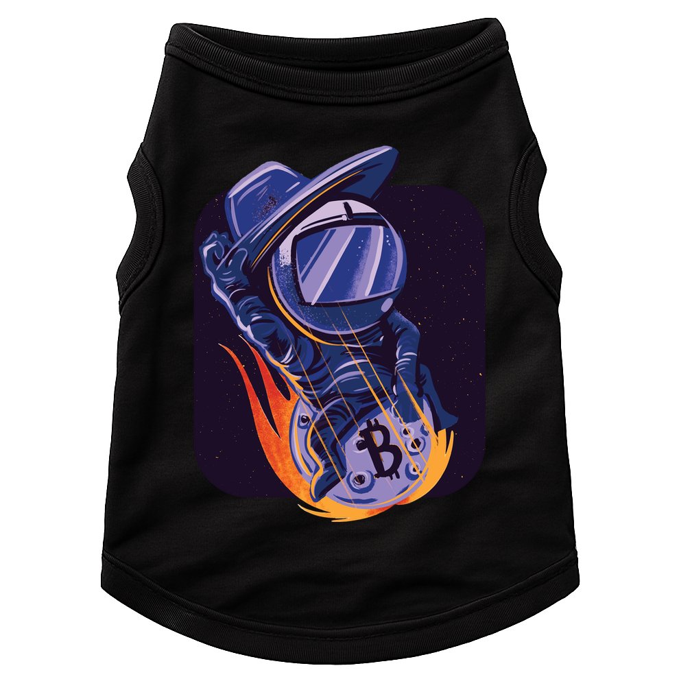 Bitcoin Astronaut To The Moon Doggie Tank