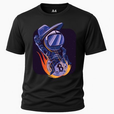 Bitcoin Astronaut To The Moon Performance Shirt
