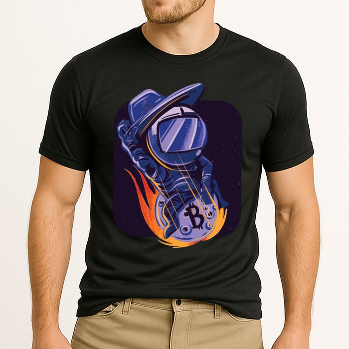 Bitcoin Astronaut To The Moon Performance Shirt