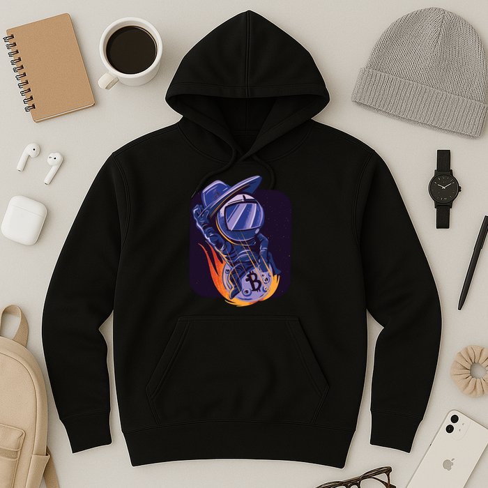 Bitcoin Astronaut To The Moon Hoodie