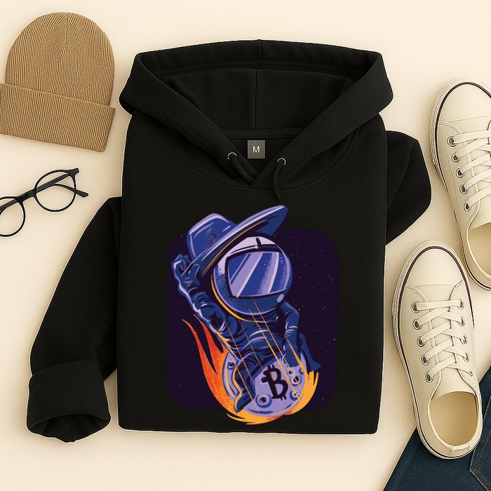 Bitcoin Astronaut To The Moon Hoodie