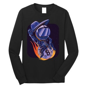 Bitcoin Astronaut To The Moon Long Sleeve Shirt