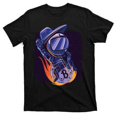 Bitcoin Astronaut To The Moon T-Shirt