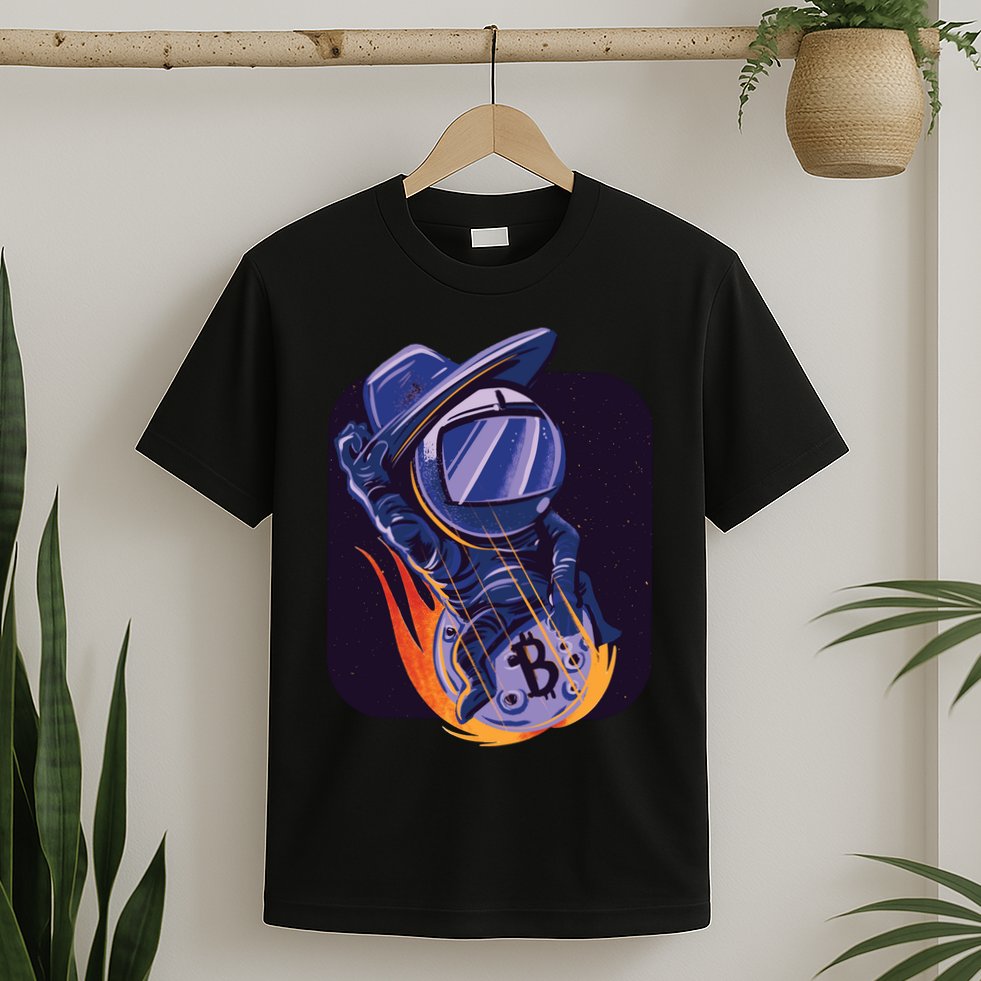 Bitcoin Astronaut To The Moon T-Shirt