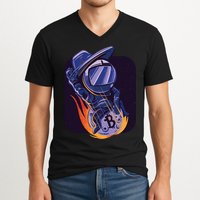 Bitcoin Astronaut To The Moon V-Neck T-Shirt
