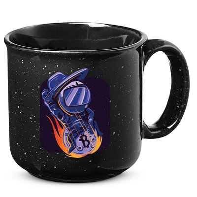 Bitcoin Astronaut To The Moon 15oz Campfire Ceramic Mug