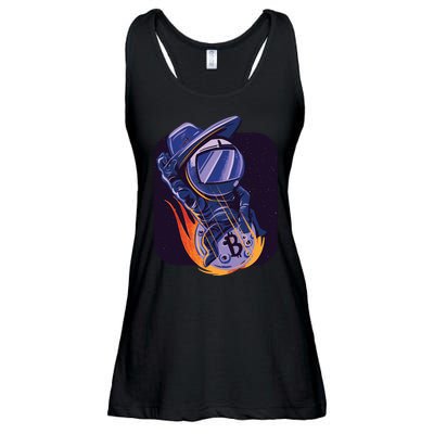 Bitcoin Astronaut To The Moon Ladies Essential Flowy Tank