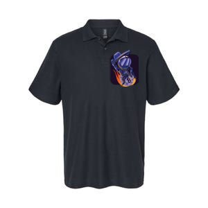 Bitcoin Astronaut To The Moon Softstyle Adult Sport Polo