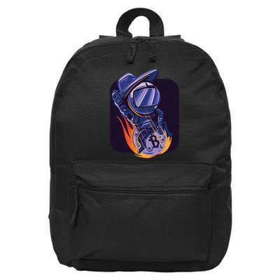 Bitcoin Astronaut To The Moon 16 in Basic Backpack