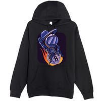 Bitcoin Astronaut To The Moon Premium Pullover Hoodie