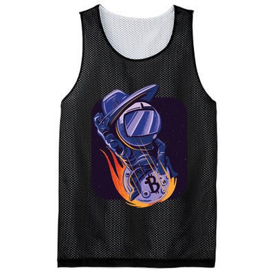 Bitcoin Astronaut To The Moon Mesh Reversible Basketball Jersey Tank