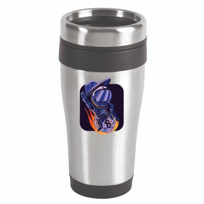 Bitcoin Astronaut To The Moon 16oz Travel Tumbler