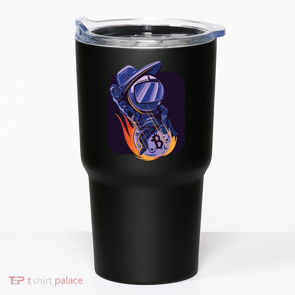 Bitcoin Astronaut To The Moon Tumbler