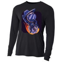 Bitcoin Astronaut To The Moon Cooling Performance Long Sleeve Crew