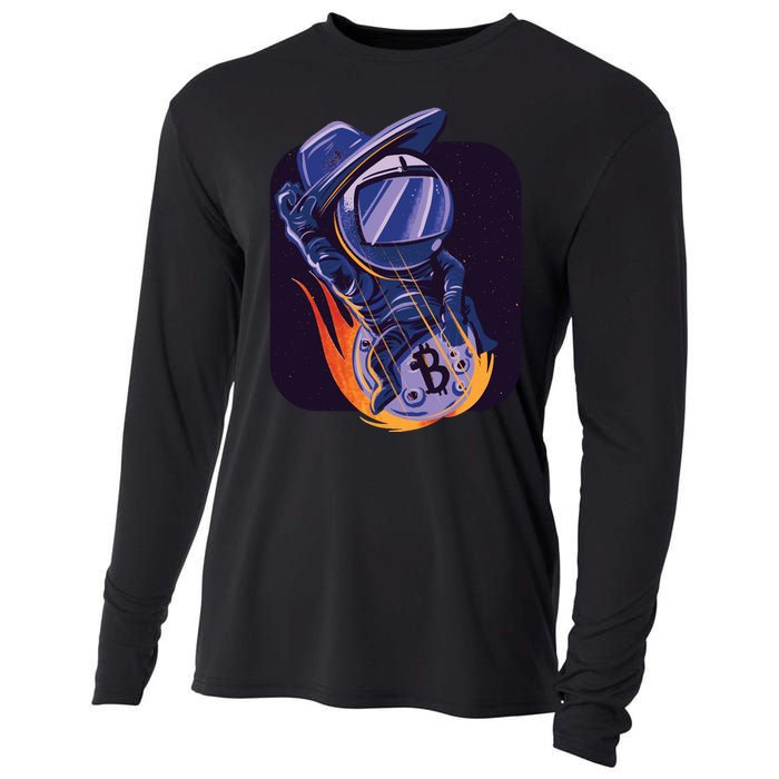 Bitcoin Astronaut To The Moon Cooling Performance Long Sleeve Crew