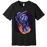Bitcoin Astronaut To The Moon Premium T-Shirt