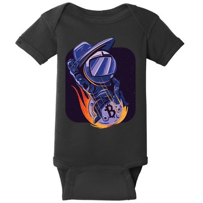 Bitcoin Astronaut To The Moon Baby Bodysuit