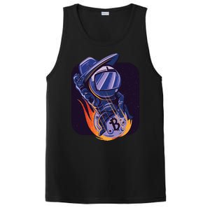 Bitcoin Astronaut To The Moon PosiCharge Competitor Tank