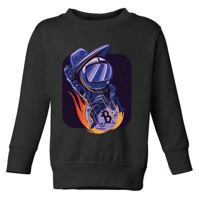 Bitcoin Astronaut To The Moon Toddler Sweatshirt