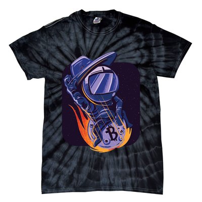 Bitcoin Astronaut To The Moon Tie-Dye T-Shirt